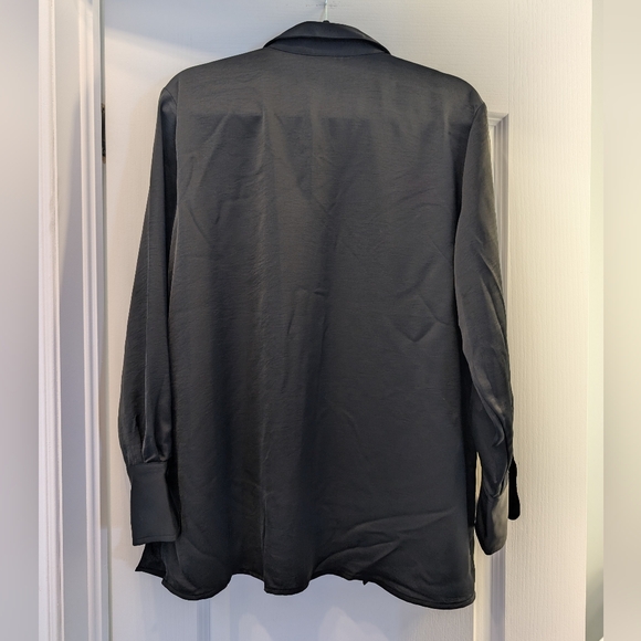 2/$40 ✨A New Day Faux Silk Button Down - Picture 3 of 6
